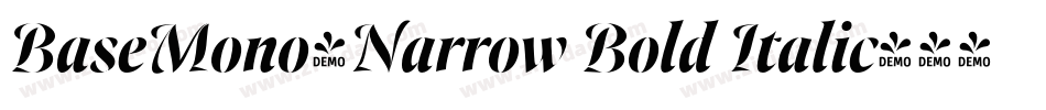BaseMono-Narrow Bold Italic字体转换